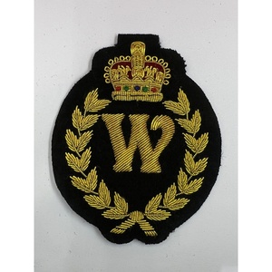 Badges et écussons faits main, service OEM, broderie à la main tendance en fil de métal, pour uniforme - Product Image 1