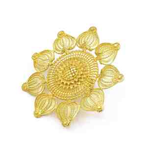 Wholesale Fashion Rings 14K18K24K Micron Gold Plated African & Dubai Style <b>Bridal</b> Finger Ring Forming Flower Design Finger Rings - Product Image 1