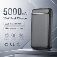 Batterie externe mini 5000 mAh, chargeur de batterie mobile 10 W avec logo OEM pour cadeaux de détail et utilisation quotidienne en extérieur – Vente directe usine
