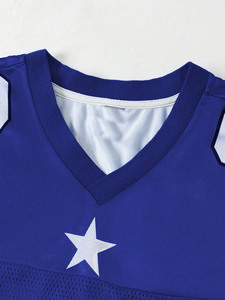 Camiseta de Fútbol Americano Retro Personalizada, Estilo Vintage, Malla Transpirable, Cuello en V, Talla Grande, Estilo Y2K, OEM - Product Image 3