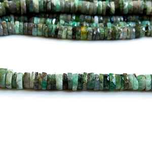 ลูกปัดมรกตธรรมชาติทรงเหลี่ยมขนาด 5-6 มม. ลูกปัดมรกตทรงดิสก์แบบล้อ ขนาด 16 นิ้ว สำหรับทำเครื่องประดับ - Product Image 4