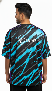 Camiseta Moderna de Gran Tamaño con Sublimación, Estilo Urbano para Hombre, Corte Regular, Ropa Casual de Moda, Poliéster/Algodón, Transpirable, de Secado Rápido - Product Image 3