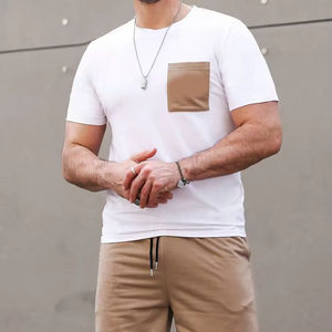 Nouvel article au meilleur style, service OEM, ensemble short et haut léger pour homme, look chic, tenue de plage, ensemble short thermique brodé - Product Image 4