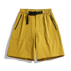 Nylon Spandex <b>Blend</b> Men’s Lightweight Casual Outdoor Hiking Shorts with Elastic Waist Adjustable Belt and Zipper Pockets for Men - Product Image 2