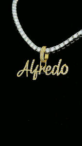 Pendentif en diamant Moissanite personnalisé en or jaune 14 carats 2.5 pouces pendentifs en lettres bijoux Hip Hop glacés pour hommes et femmes - Product Image 4