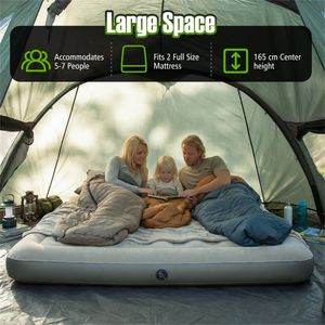 Tenda da Campeggio Gonfiabile per 5-7 Persone con Veranda Zippata, Impermeabile PU2000mm, Cabina Familiare - Product Image 2