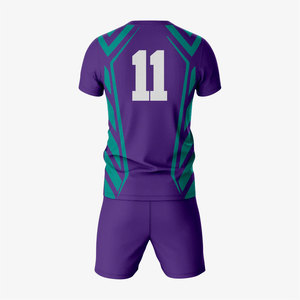 Ensemble de maillots de football pour hommes adultes, dernier design, impression de logo personnalisée, 100% polyester, séchage rapide, respirant - Product Image 4