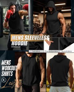 เสื้อกล้ามคอตตอนพรีเมียมสำหรับผู้ชาย เสื้อกล้ามออกกำลังกายแขนกุด เสื้อยืดออกกำลังกาย พิมพ์โลโก้ได้ เสื้อกล้ามกีฬาผู้ชาย - Product Image 2