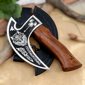 Artisan Handmade carbon Steel Pizza <b>Axe</b> with Natural <b>Wood</b> Handle Custom Logo | Wholesale Supplier. - Product Image 4