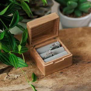 Boîte à bague de fiançailles, boîte à alliances, boîte de demande en mariage, boîte à alliances pour le porte-alliances, boîte à alliances en bois, boîte à alliances pour anniversaire - Product Image 3