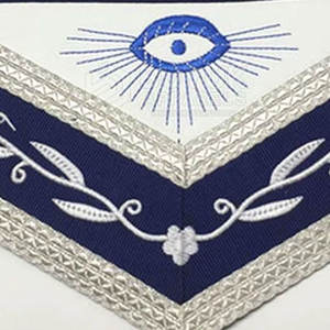 Delantales de Masonería Hechos a Mano, de Cuero Bordado, Elegantes, Ajustables, Ceremoniales, de Primera Calidad, con Pin de Seguridad, Lavables - Product Image 4