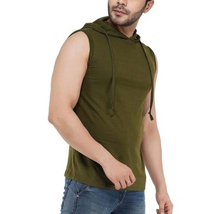 High Quality Sleeveless Muscle Fitness <b>Hoodie</b> for Men Autumn <b>Workout</b> Sweatshirt Digital Printing Breathable Eco-Friendly - Product Image 1