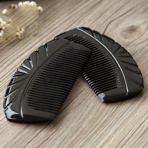 Peigne à barbe en corne de buffle naturel poli, outil de toilettage pour hommes, pour coiffure des cheveux épais et voyage - Product Image 1