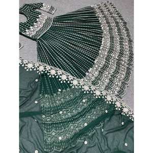 Hermoso Vestido Anarkali con Pantalón y Dupatta para Fiestas, Elegantes Vestidos de Trabajo - Product Image 5