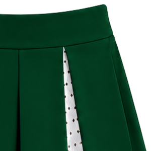 Jupe plissée de cheerleading pour femme, vert forêt et or blanc, taille haute, pour performance sportive, danse et uniforme de cheerleading - Product Image 4