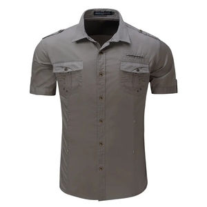 Camisas tácticas de manga larga transpirables para hombre, con cuello vuelto, protección solar, para caza y tiro. - Product Image 4