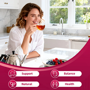 OEM ODM Prêt à expédier Sachets de thé bien-être pour la peau Mélange naturel de mûrier, rose et goji Favorise l'éclat et la santé de la peau 10 sachets - Product Image 4