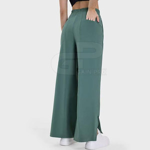 High Waist Women Flared Pant Soft Breathable Fabric Fashionable <b>Bell</b> Bottom Pants For Casual Wear And Modern Outfit Style - Product Image 3