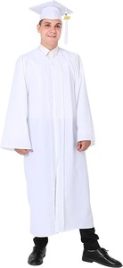 Matte Graduation Gown Cap Tassel Set 2026 for High School and Bachelor <b>Thick</b> matte polyester, smooth and strong zipper. - Product Image 5