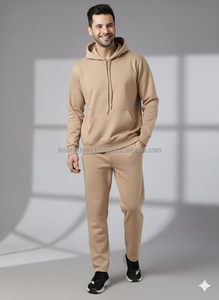 Conjunto Deportivo de Otoño para Hombre y Mujer, Poliéster/Algodón, Logotipo Personalizado, Sudadera con Capucha Extra Grande, Pantalones Deportivos Estampados, Reversibles, Impermeables - Product Image 4