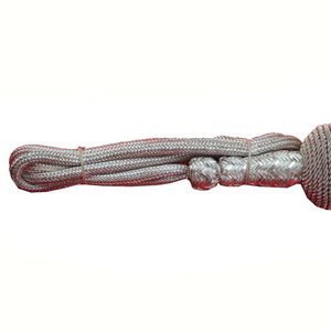 Cordón de cuero metálico plateado Dada personalizado y duradero, con borlas de nudo de espada, adornos de diamantes de imitación y seda tejida a crochet, ideal para vestidos. - Product Image 3