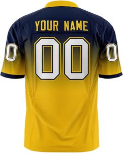 Maillots de football américain personnalisables, respirants, grandes tailles, design simple et épuré, vêtements de sport à manches courtes pour l'été, 100% polyester - Product Image 2