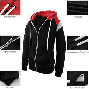 Sudadera con capucha para hombre, estilo urbano, mezcla de algodón, con cremallera, corte holgado, venta al por mayor, sudadera personalizada, subida por Dress Sports - Product Image 3