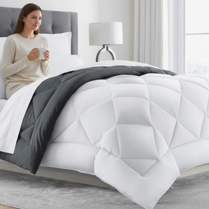 Couette moderne en microfibre pêche toutes saisons |   Couverture ultra douce, écologique et lavable en machine pour lit double king size |   Long - Product Image 3