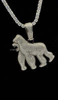 Collier unisexe en argent sterling 925 avec chaîne cubaine, perles de culture d'eau douce et moissanite taille brillant rond, style hip-hop, pour tous les jours