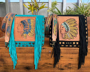 Sac à bandoulière en cuir suédé à franges, artisanal, tendance, vente en gros, nouveauté 2024, sac à main pour femme en cuir véritable, sac messager - Product Image 4