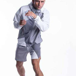 Ensemble de survêtement décontracté 2 pièces pour homme : veste coupe-vent et short de jogging - Product Image 2