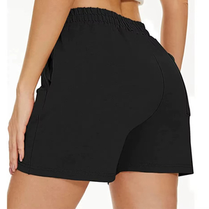 กางเกงขาสั้นผ้าฝ้ายคุณภาพสูงสำหรับผู้หญิง สไตล์ลำลอง สีพื้น มีสินค้าพร้อมส่ง เนื้อผ้าระบายอากาศ แห้งเร็ว - Product Image 4