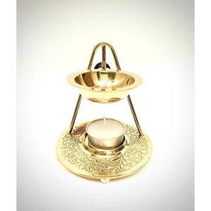 Bronze Incense <b>Burner</b> With Lattice Top And Wooden Handle <b>For</b> Aromatic Use Home Decor Incense Holder On Sale - Product Image 3