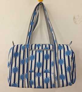 Custom Digital Printed 100% Pure Cotton Quilted Vintage Women's Duffle <b>Bag</b> for Travel <b>Beach</b> And Summer Winter Antumn Use - Product Image 1
