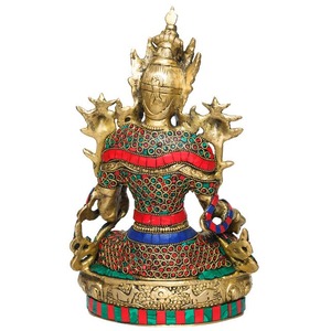 Murti de Buda Tradicional de Latón Chapado en Oro Pulido de Excelente Calidad para Templo o Sala de Oración, Disponible como Regalo al Mejor Precio - Product Image 3