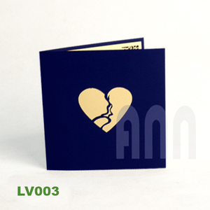 Haute qualité One-Heart 3D Pop-Up carte de voeux nouvelle tendance impression offset Souvenir papier Durable artisanat amour pour personnel - Product Image 5