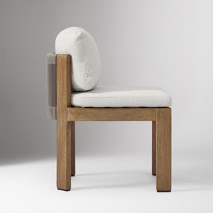 Muebles de Exterior Modernos de Alta Calidad Resistentes a la Intemperie, Silla de Comedor con Estructura de Teca y Cuerda Tejida, Color Personalizado, Lujosa - Porto - Product Image 2