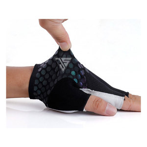 Gants de cyclisme d'extérieur en tissu polyester extensible, cuir, simili cuir, coupe-vent, antidérapants et résistants à l'usure - Product Image 4