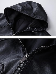 OEM High-Ranking Men's Leather Body <b>Warmer</b> - Slim Fit Urban Streetwear Hooded Vest for Global Wholesale - Product Image 4