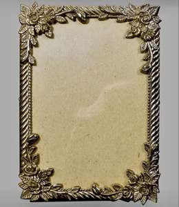 Cadre en laiton patiné argenté vintage, finition dorée, cadre photo rustique en laiton, fournisseur de cadres métalliques haut de gamme, cadre en laiton - Product Image 4