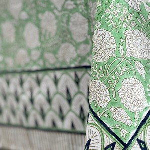 Cotton Hand Block Printed Eco-Friendly Customizable Indian Rectangle Modern Durable <b>Table</b> Cover <b>Runner</b> Floral Design Handmade - Product Image 2