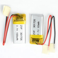 Batterie au lithium polymère de haute qualité 3,7 V 100 mAh 301726, batterie Lipo rechargeable avec PCM pour capteurs médicaux et micro-appareils