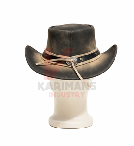 Fournisseur en gros de chapeaux de cowboy en cuir, chapeaux de ranch en cuir de vache véritable, logo personnalisé, approvisionnement en gros pour les détaillants et les importateurs - Product Image 2