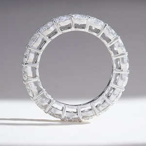Anillo de Diamantes de Corte Brillante Redondo en Oro Blanco de 14K, Anillo de Compromiso Clásico para Mujer, Certificado IGI, Anillo de Eternidad - Product Image 5