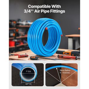 Kit Tubazioni Aria Compressa 30m x 19mm in HDPE e Alluminio, Sistema di Tubazioni Pneumatiche Anti-Perdita e Resistenti alla Pressione - Product Image 3