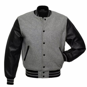 High Quality <b>Men</b> Varsity <b>Jacket</b> Custom College Letterman Baseball Coat Premium Wool <b>Leather</b> OEM ODM Sample Service - Product Image 4
