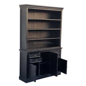 2024 New Vintage Drawers Large Display 2 <b>Part</b> Cabinet Industrial Black <b>Range</b> Handmade Solid Wood Living Room Furniture - Product Image 2