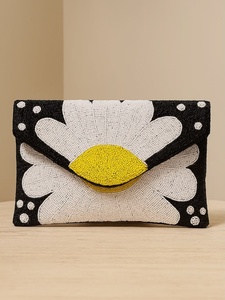 Handmade Daisy Flower Beaded Messenger Bag for Women and Girls Crystal Embroidered Crossbody <b>Envelope</b> Shoulder Purse in 2026 - Product Image 1