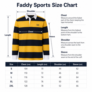 Polo à manches longues rayé personnalisé pour homme – Maillot de rugby en coton respirant de haute qualité – Hauts de sport décontractés et tendance – Vente en gros - Product Image 6