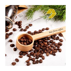 Ensemble de cuillères à café en bois avec manche personnalisé, design minimaliste durable pour la cuisine, magnifique ensemble de cuillères en bois pour servir le café - Product Image 5